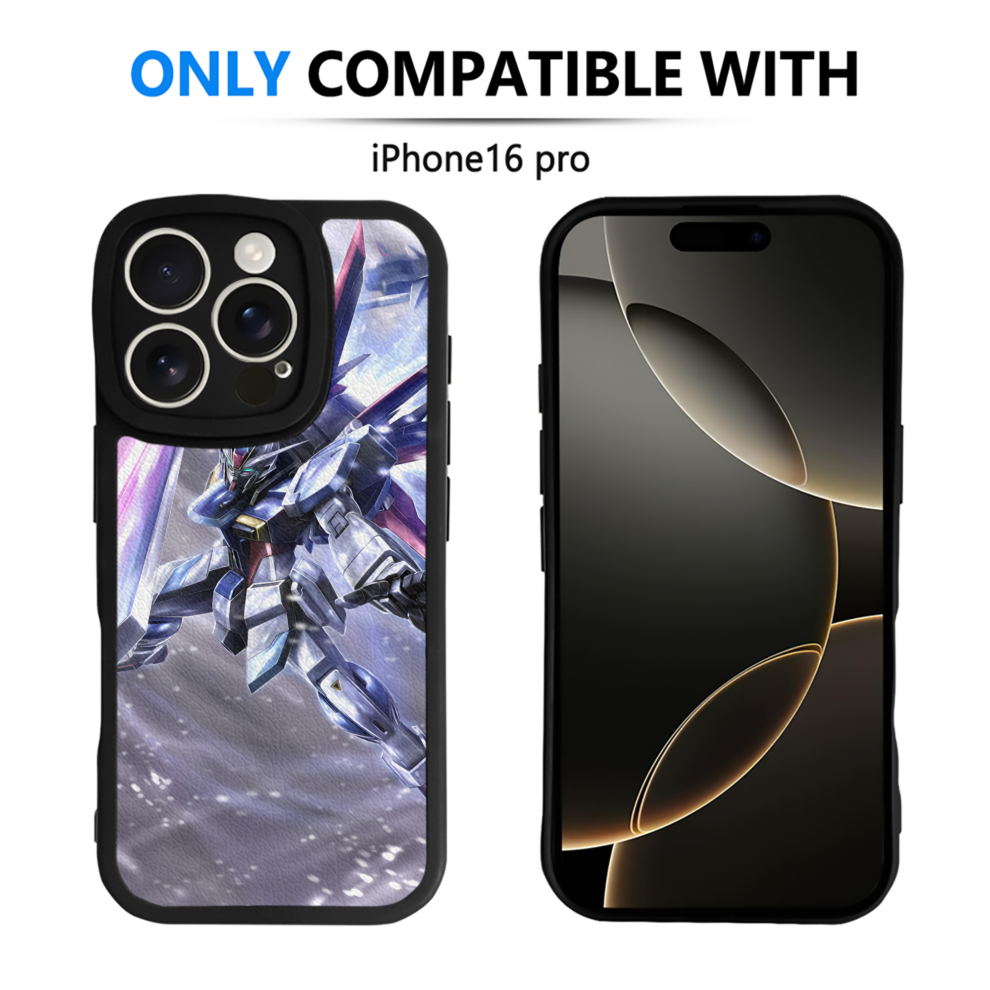 （画像用） 機動戦士ガンダム Mobile Suit Gundam 【iPhone 16シリーズ対応】シリコンスマホケース（レザー調） 材質：シリコン